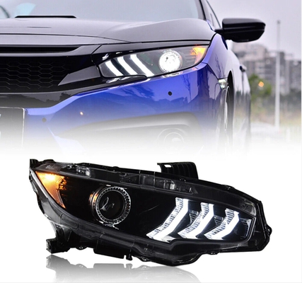 HONDA CIVIC FC5 2016-2021 IÇIN UYUMLU ANIMASYONLU MUSTANG DIZAYN LED FAR TAKIMI (TUNING)